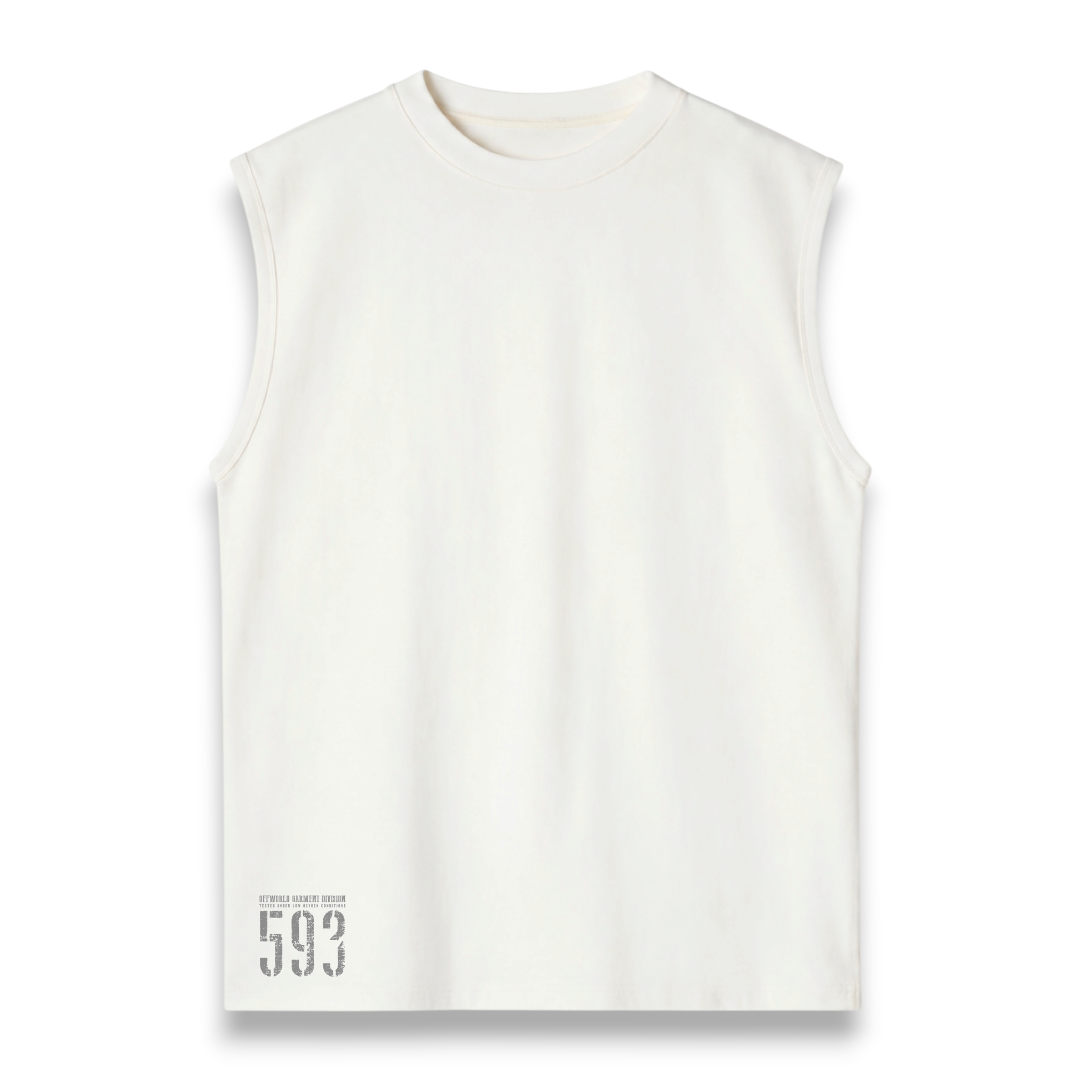 Off World 593 White Tank Top