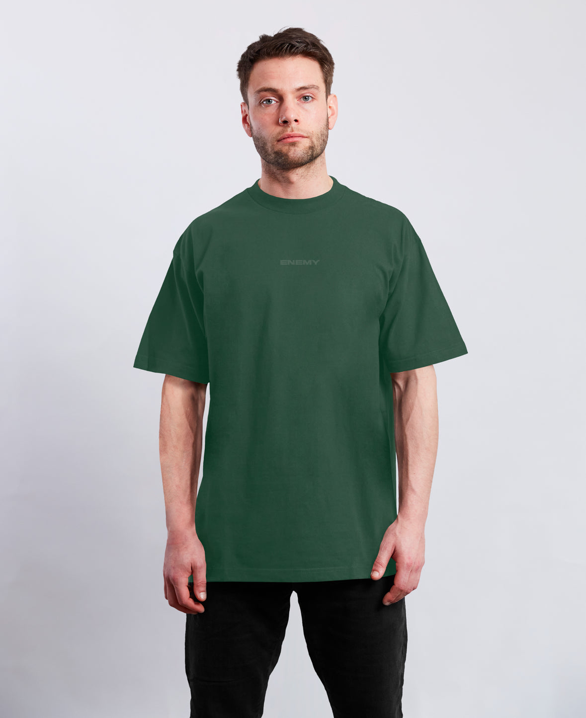 Basics Enemy Logo Olive Green T-shirt