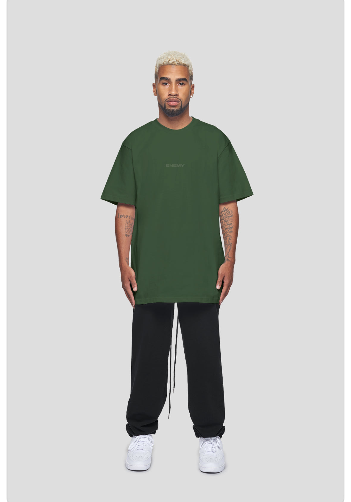 Basics Enemy Logo Olive Green T-shirt