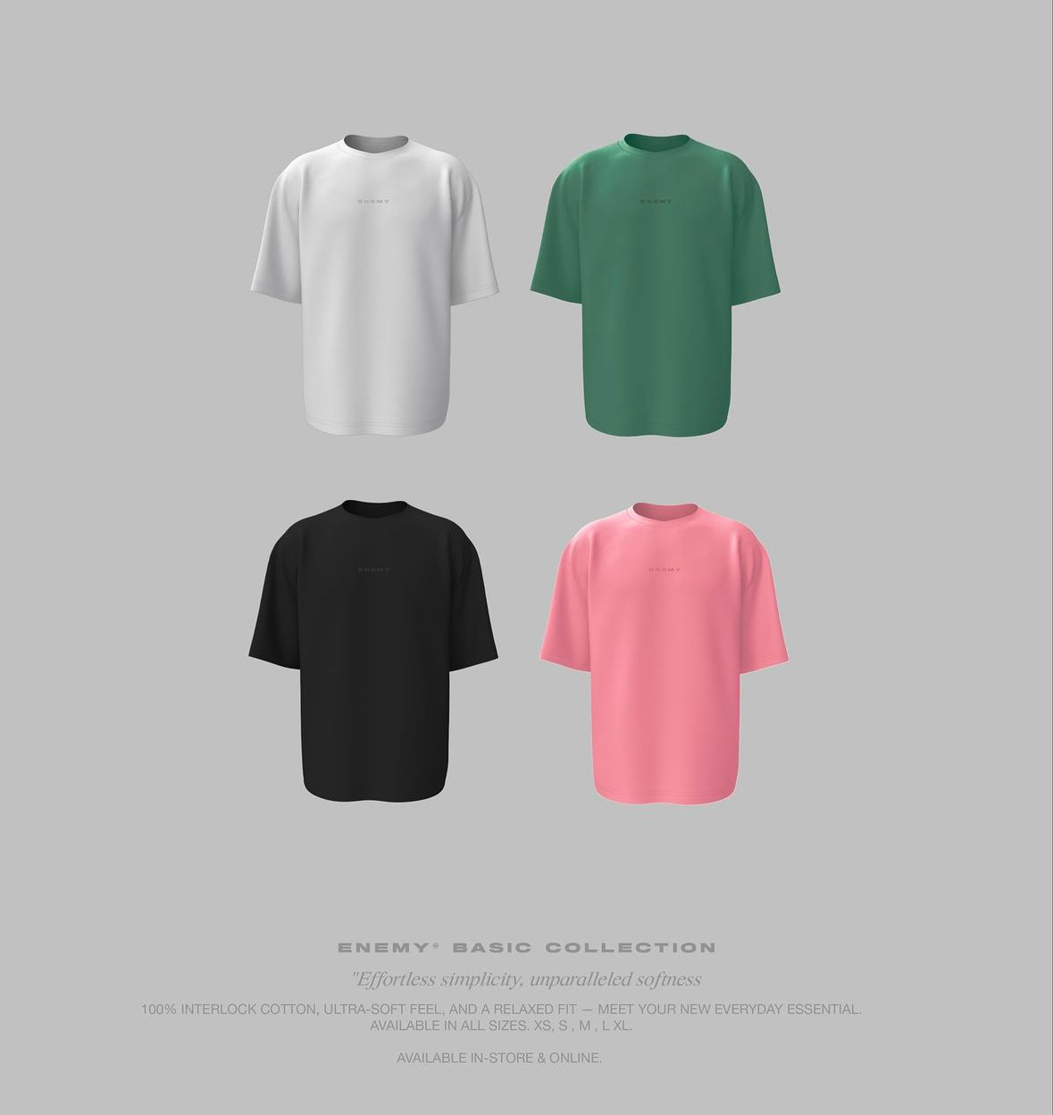 Basics Enemy Logo Olive Green T-shirt