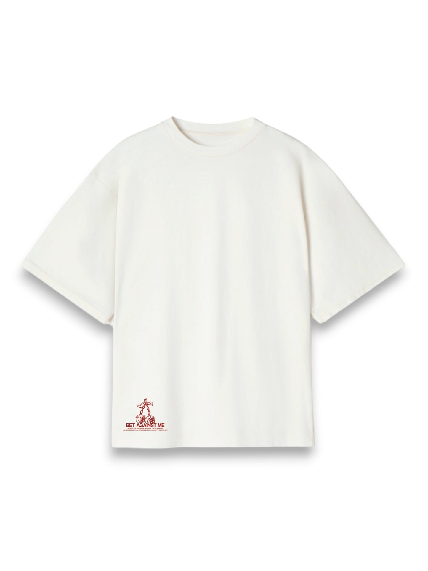 High Risk White Boxy Tshirt