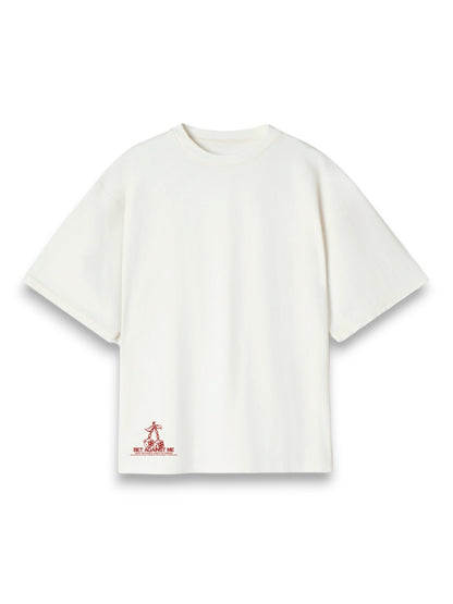 High Risk White Boxy Tshirt