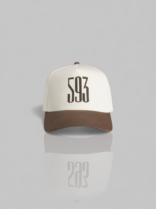 593 Two Tone Brown Cap