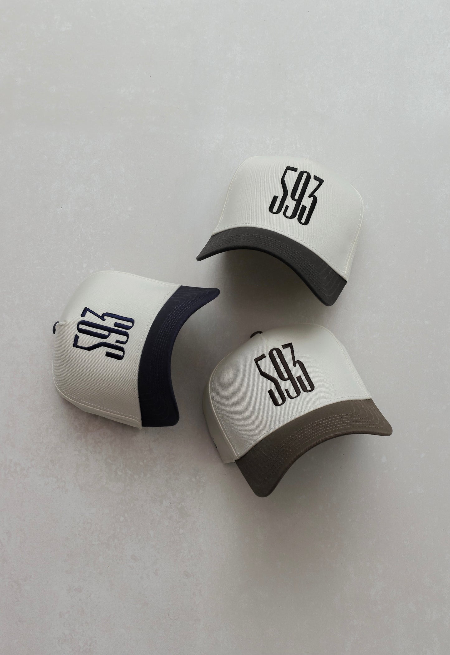 593 Two Tone Black Cap