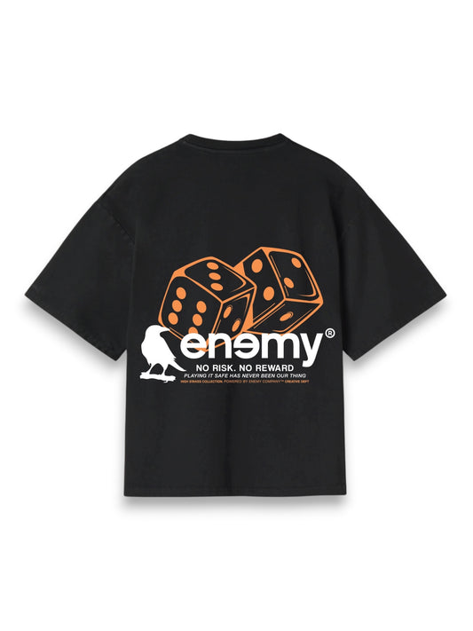 High Risk Black Boxy Tshirt