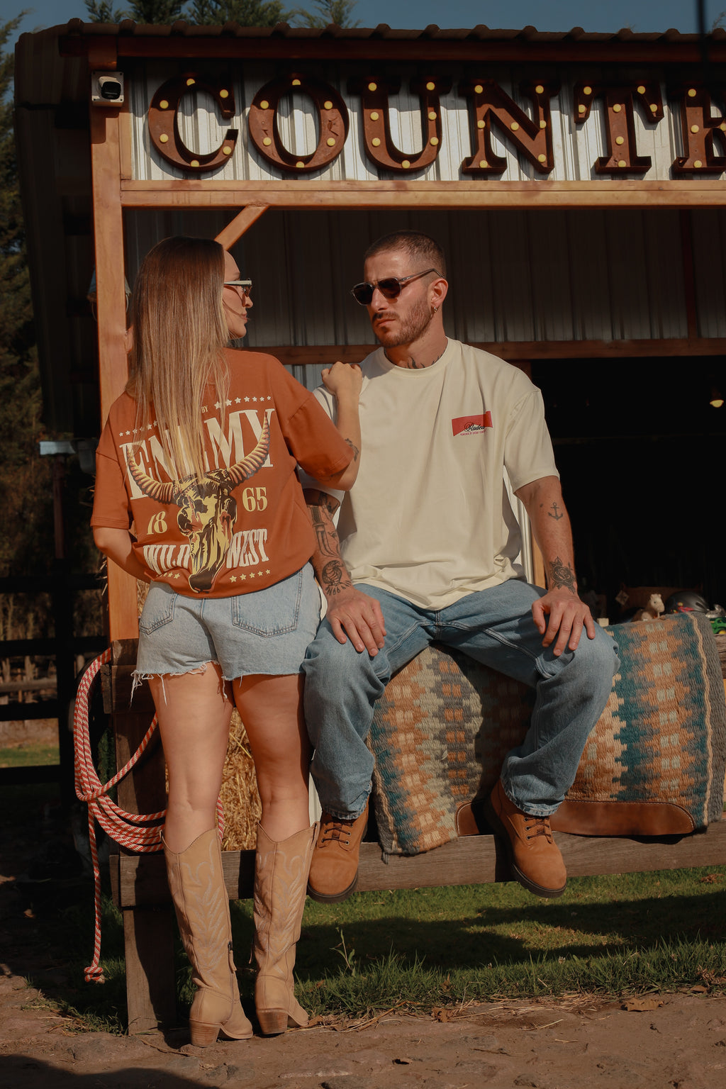 Enemy Wild West Brown T -shirt