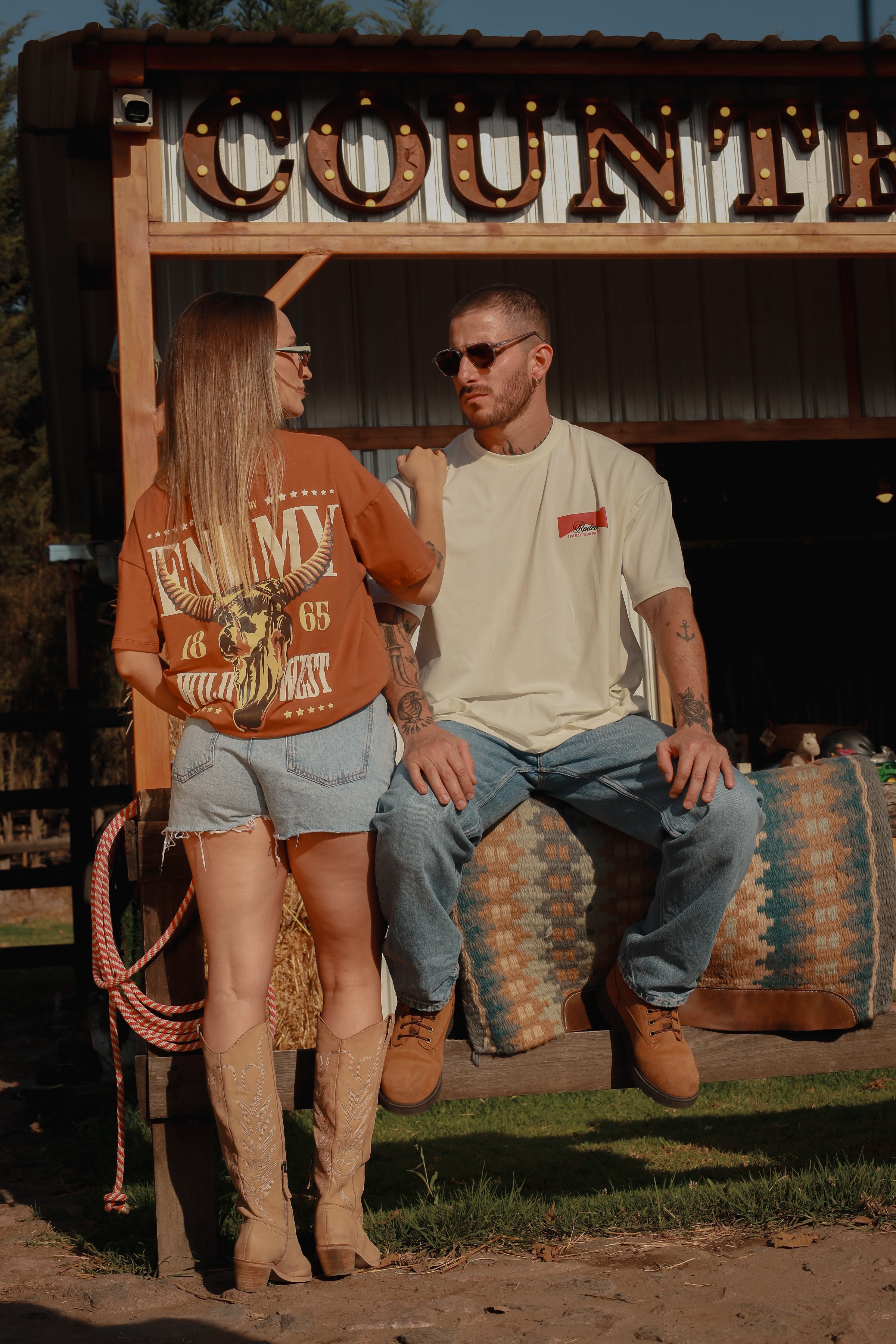 Enemy Wild West Brown T -shirt