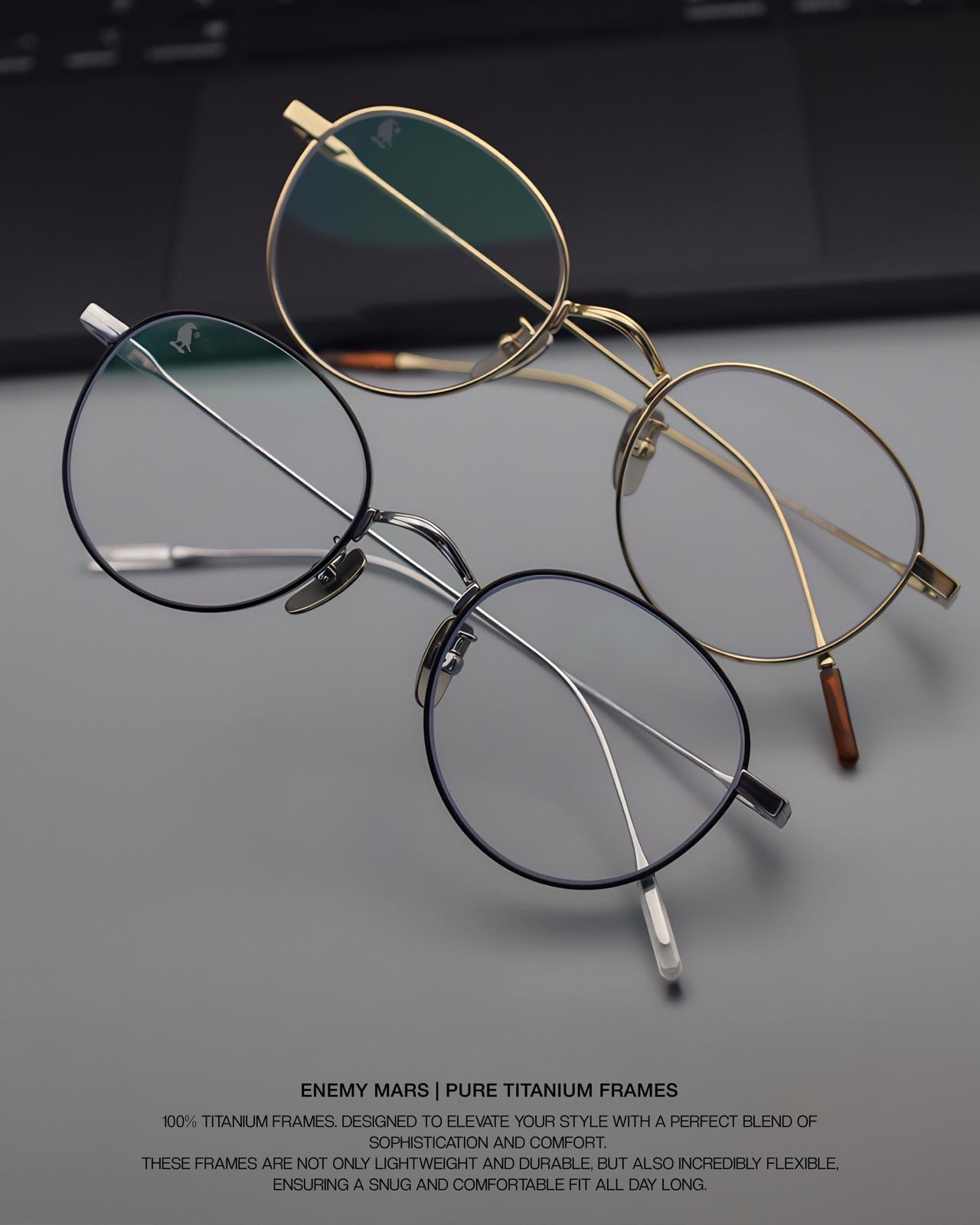 Mars Titanium Silver Screen Glasses