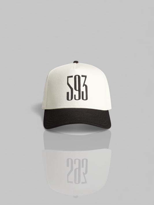 593 Two Tone Black Cap