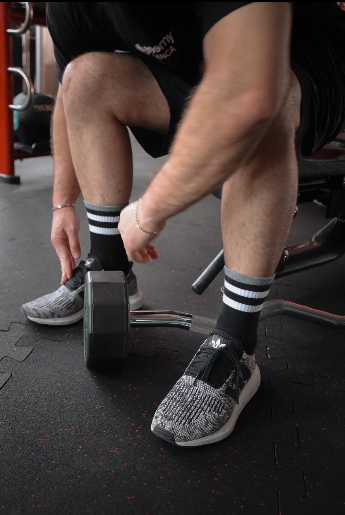 Enemy Black and White Stripes Socks