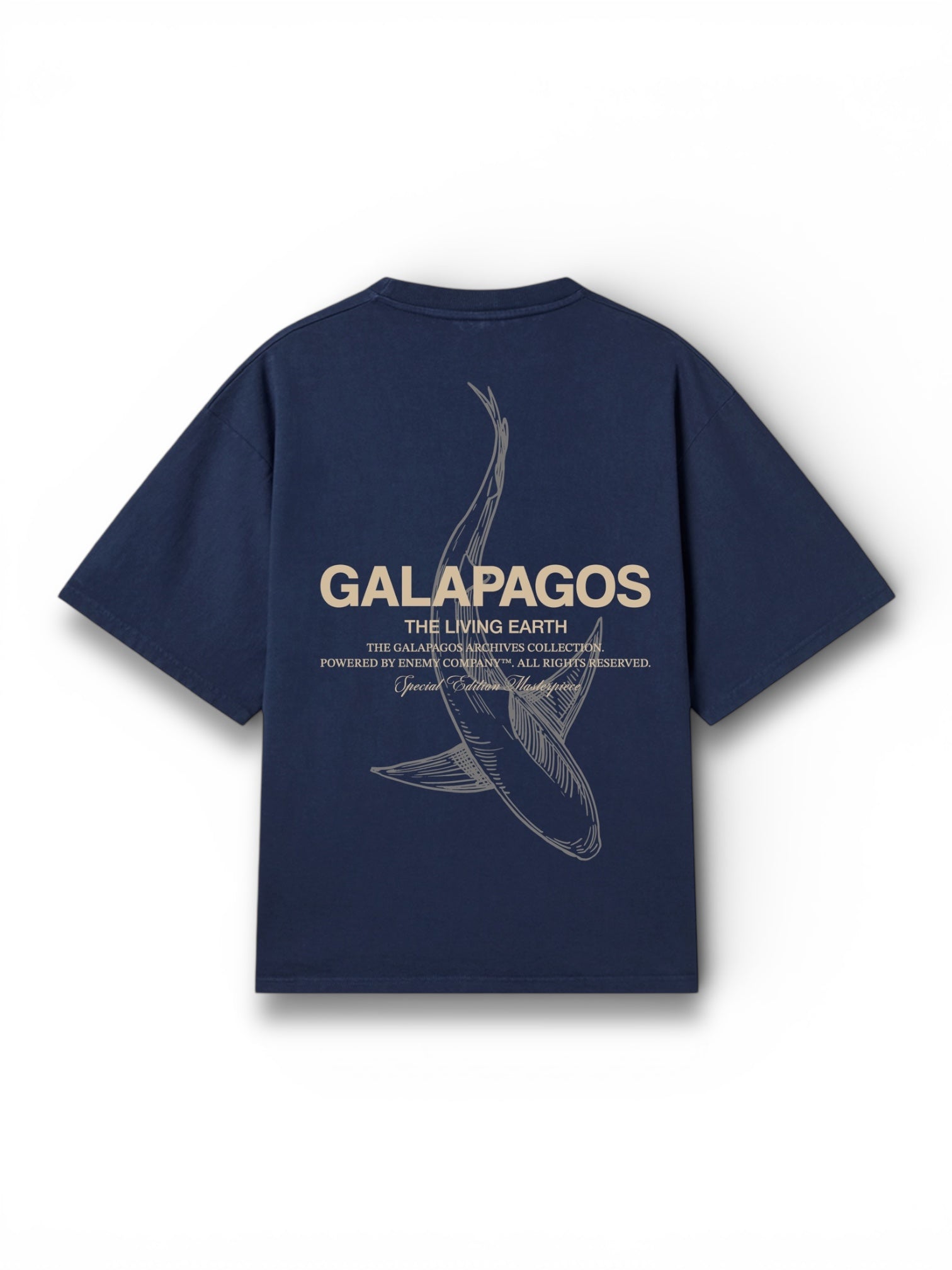 Galapagos Shark Navy Blue Tshirt