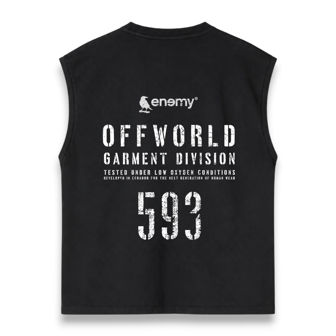 Off World 593 Black Tank Top