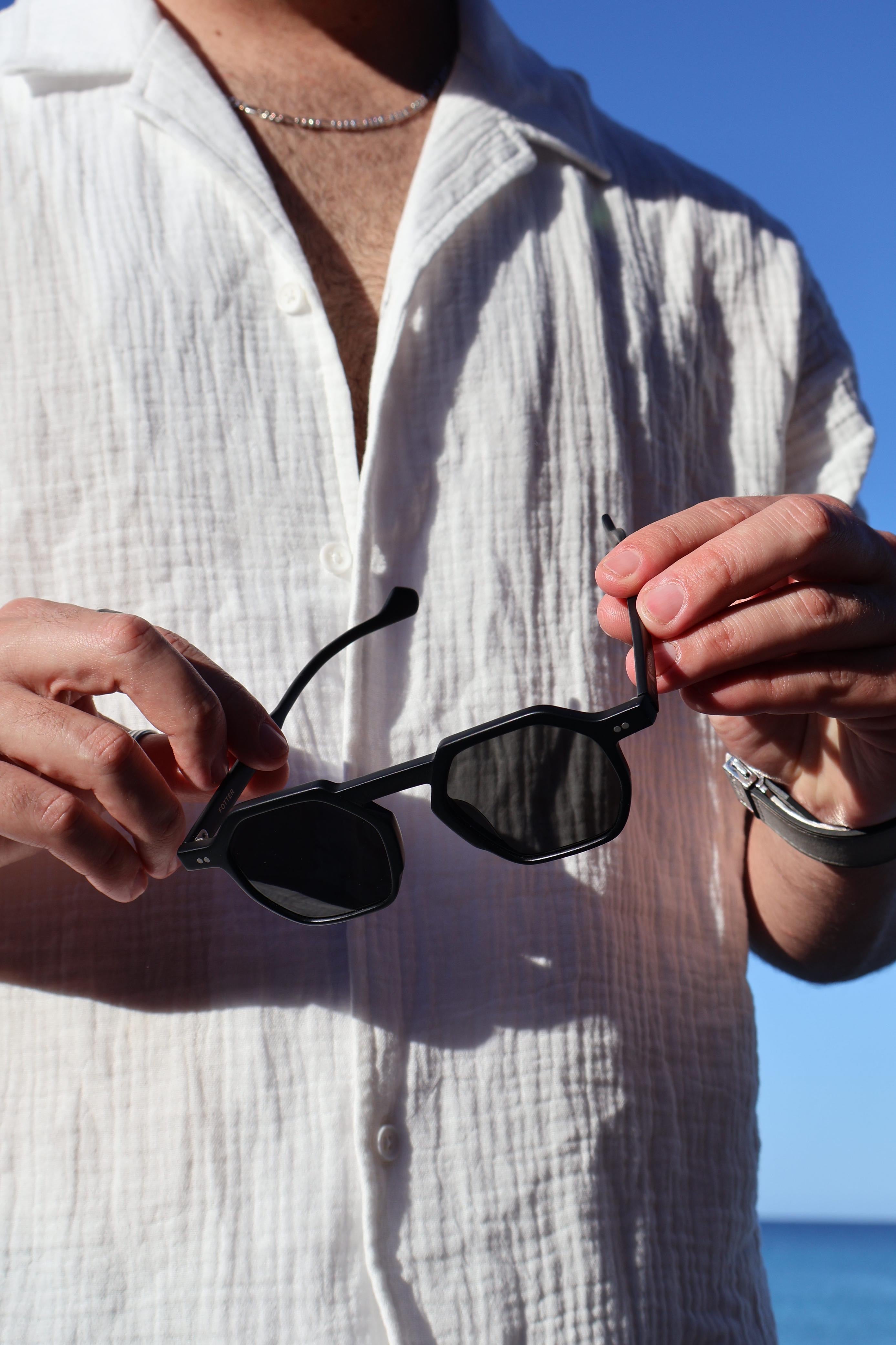 Fotter Matte Black Sunglasses