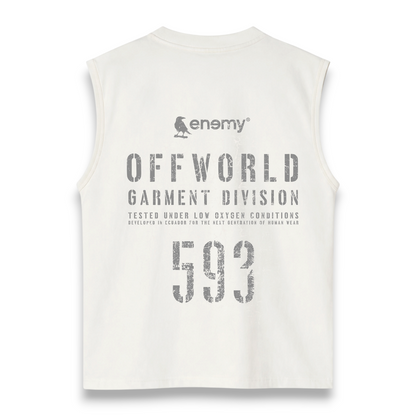 Off World 593 White Tank Top
