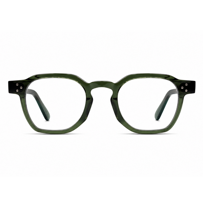 Dots Olive Green Screen Glasses