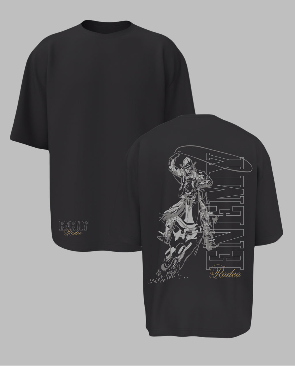 Enemy Cowboy Rider Black T-shirt