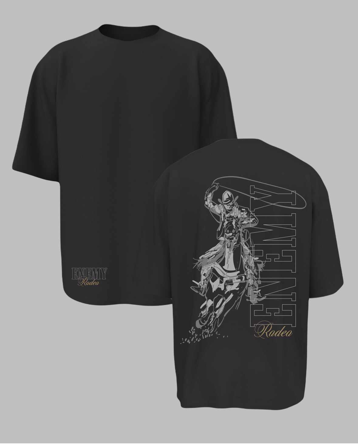 Enemy Cowboy Rider Black T-shirt