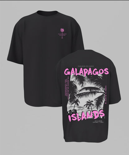 Galapagos Islands Paradise View Black T-shirt