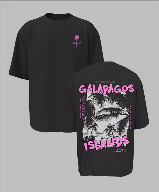 Galapagos Islands Paradise View Black T-shirt