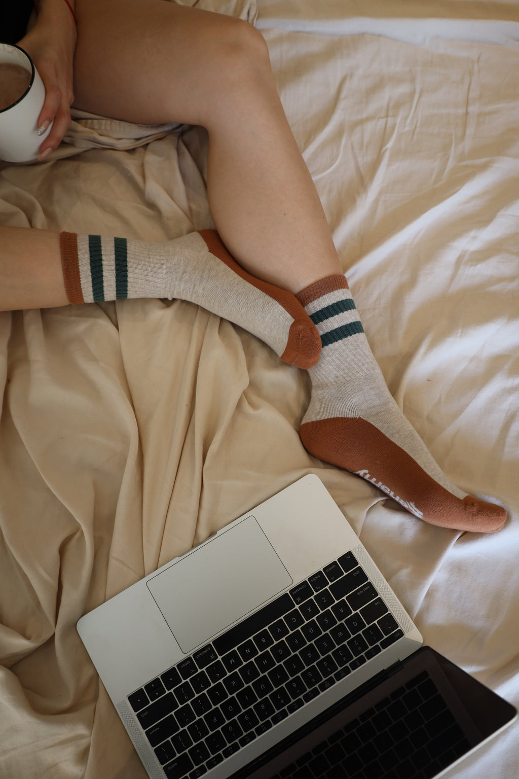 Enemy Brown and Green Stripes Socks