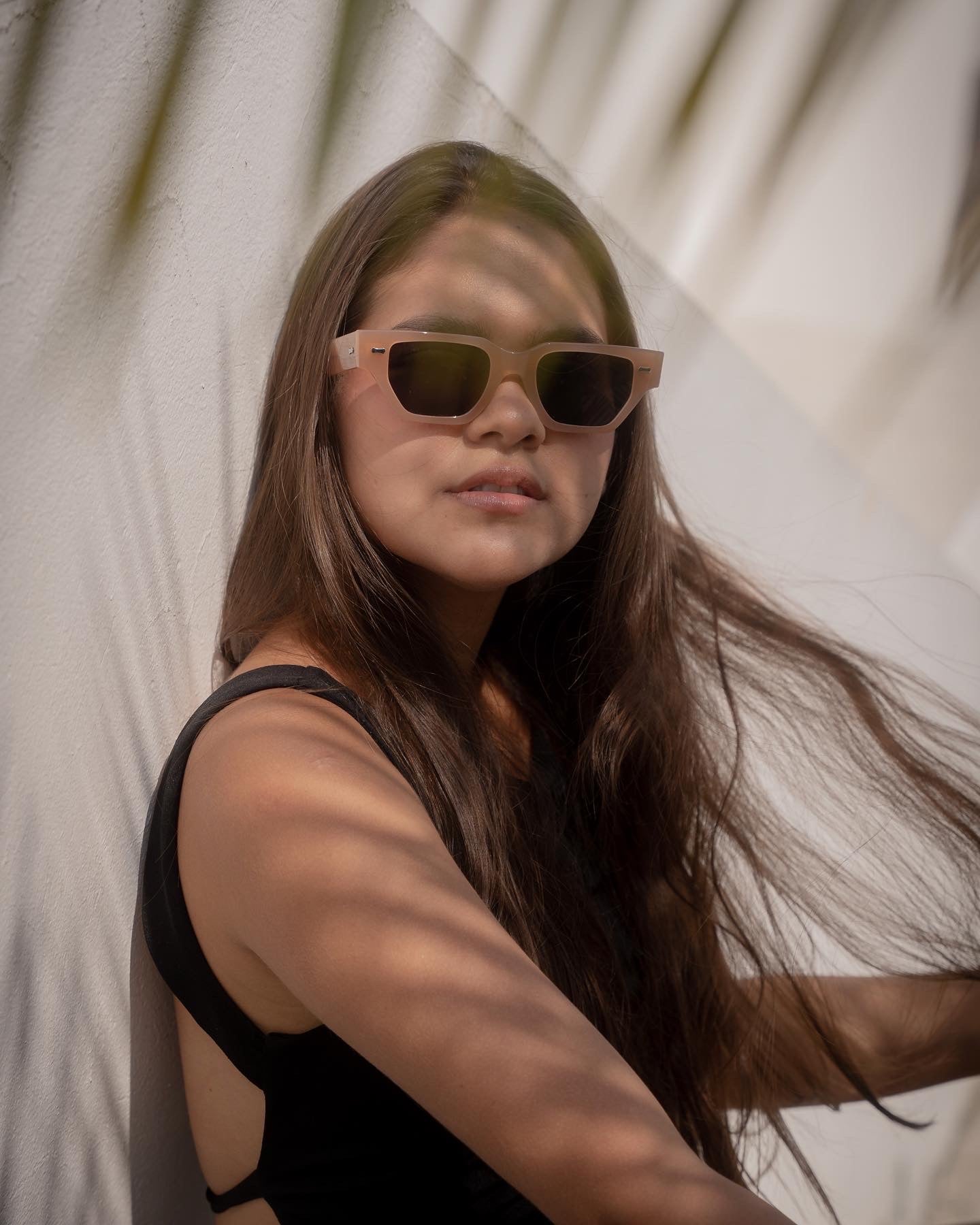 Blossom Peach Gray Sunglasses