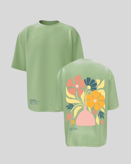 Flower Market Green T-shirt