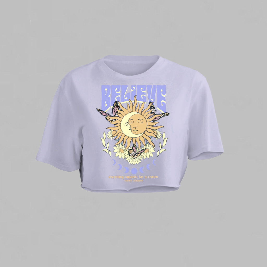 Believe Lilac Crop Top