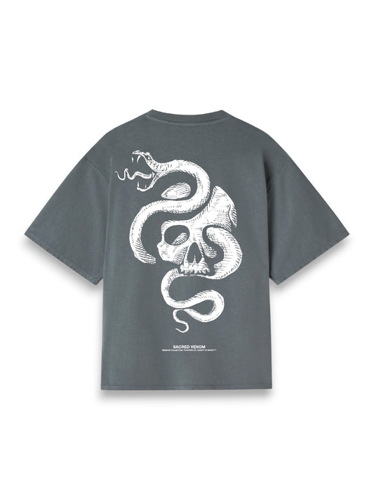 Sacred Venom Gray Oversized T-shirt