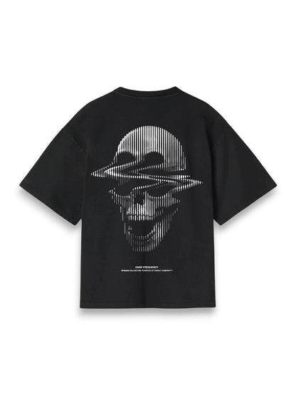 Dark Frequency Black Oversized T-shirt
