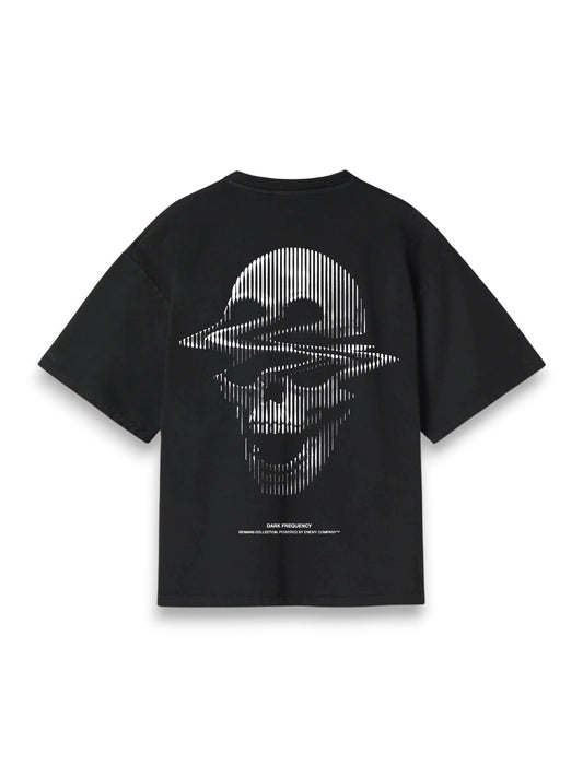 Dark Frequency Black Oversized T-shirt