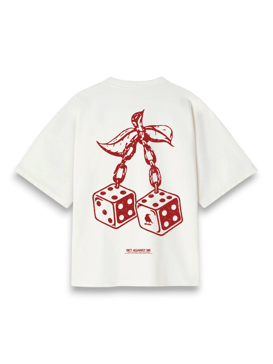 High Risk White Boxy Tshirt
