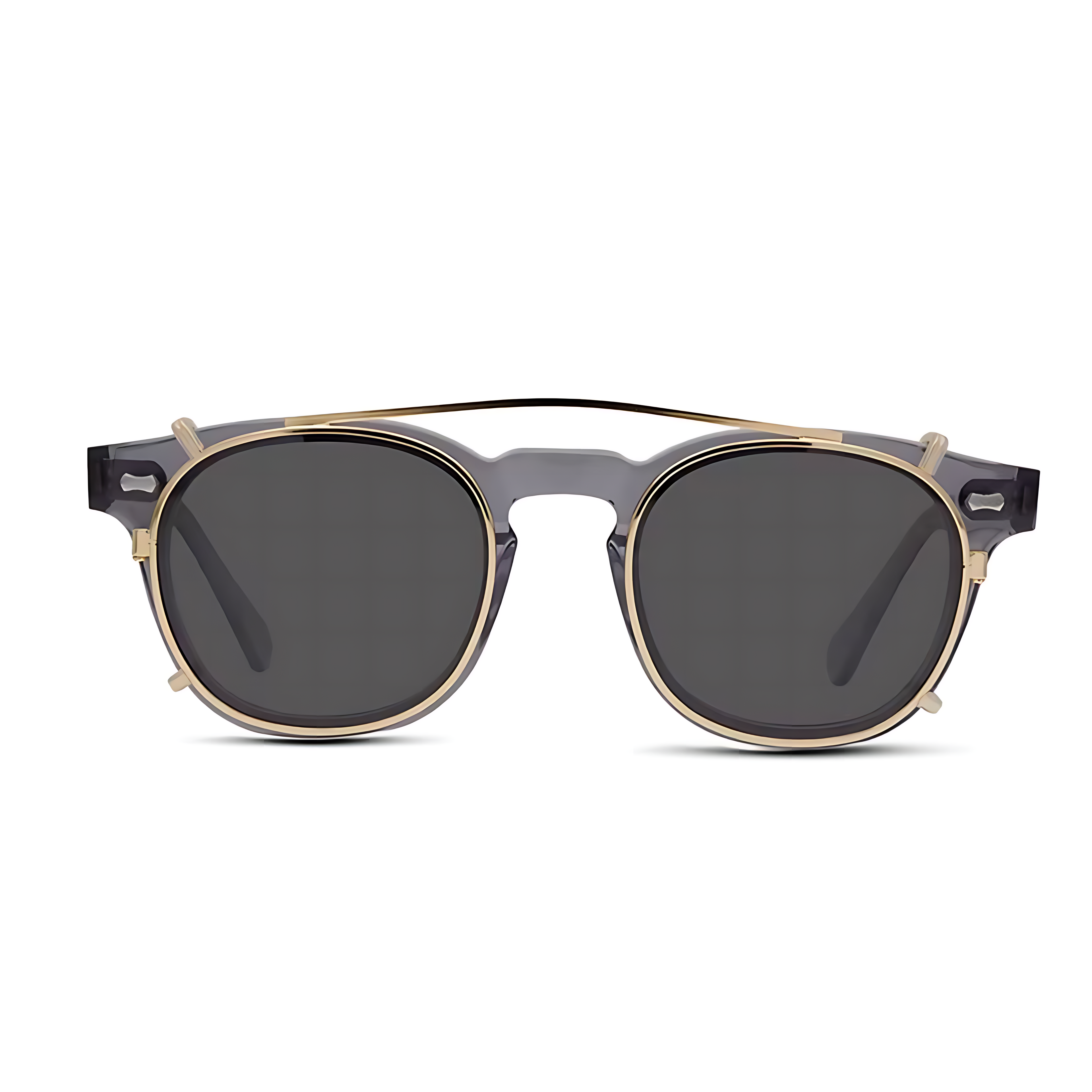 Milan Gray Clip-On Sunglasses