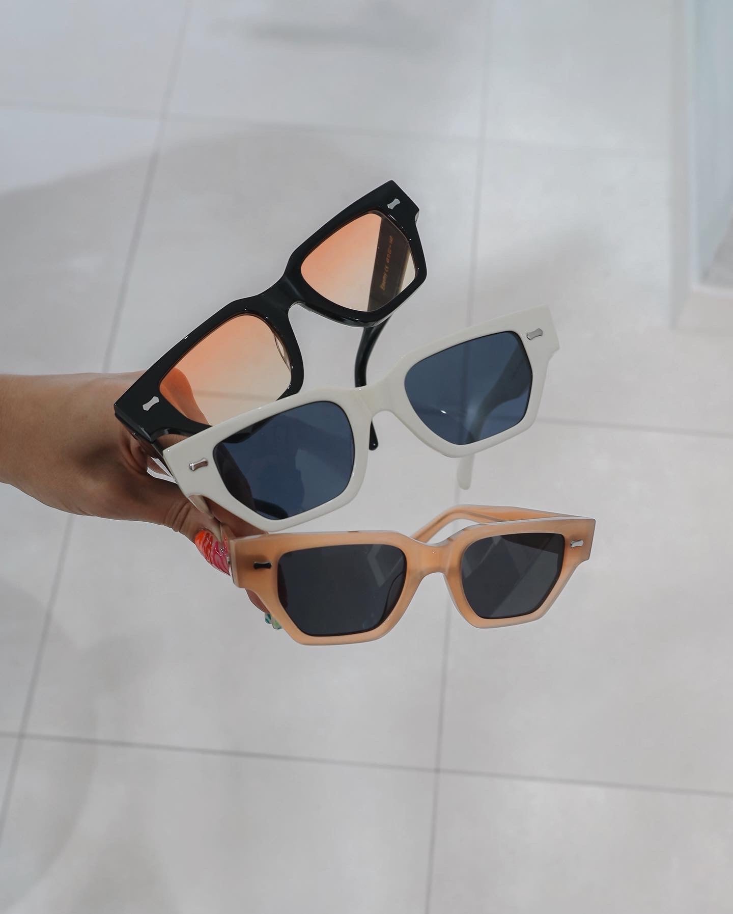 Blossom Peach Gray Sunglasses