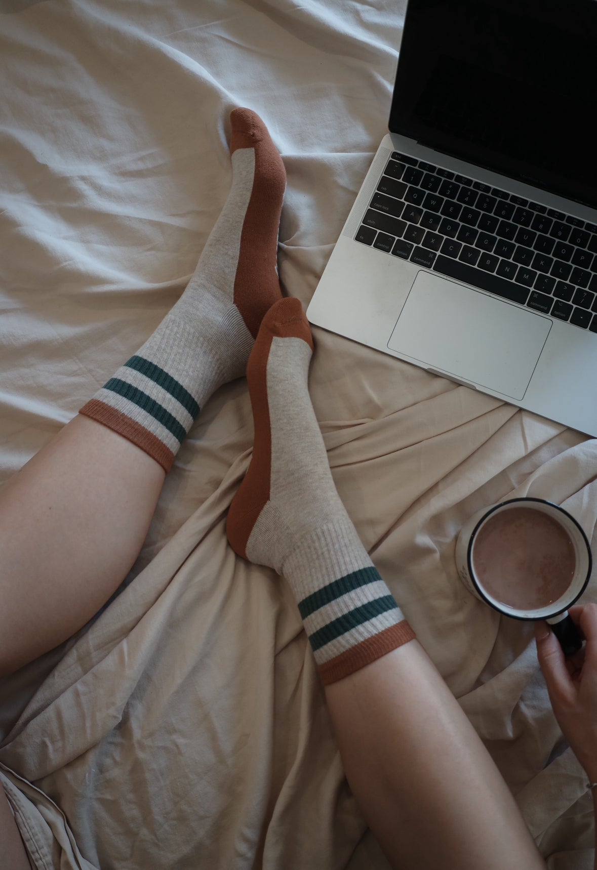 Enemy Brown and Green Stripes Socks