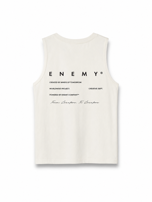 Statement White Tank Top