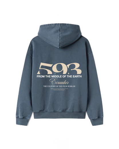 593 Light Blue Hoodie