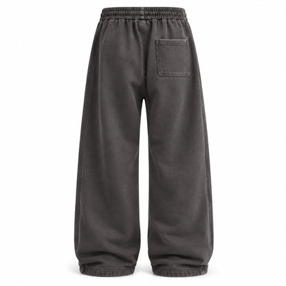 Wide Leg Washed Gray Pant