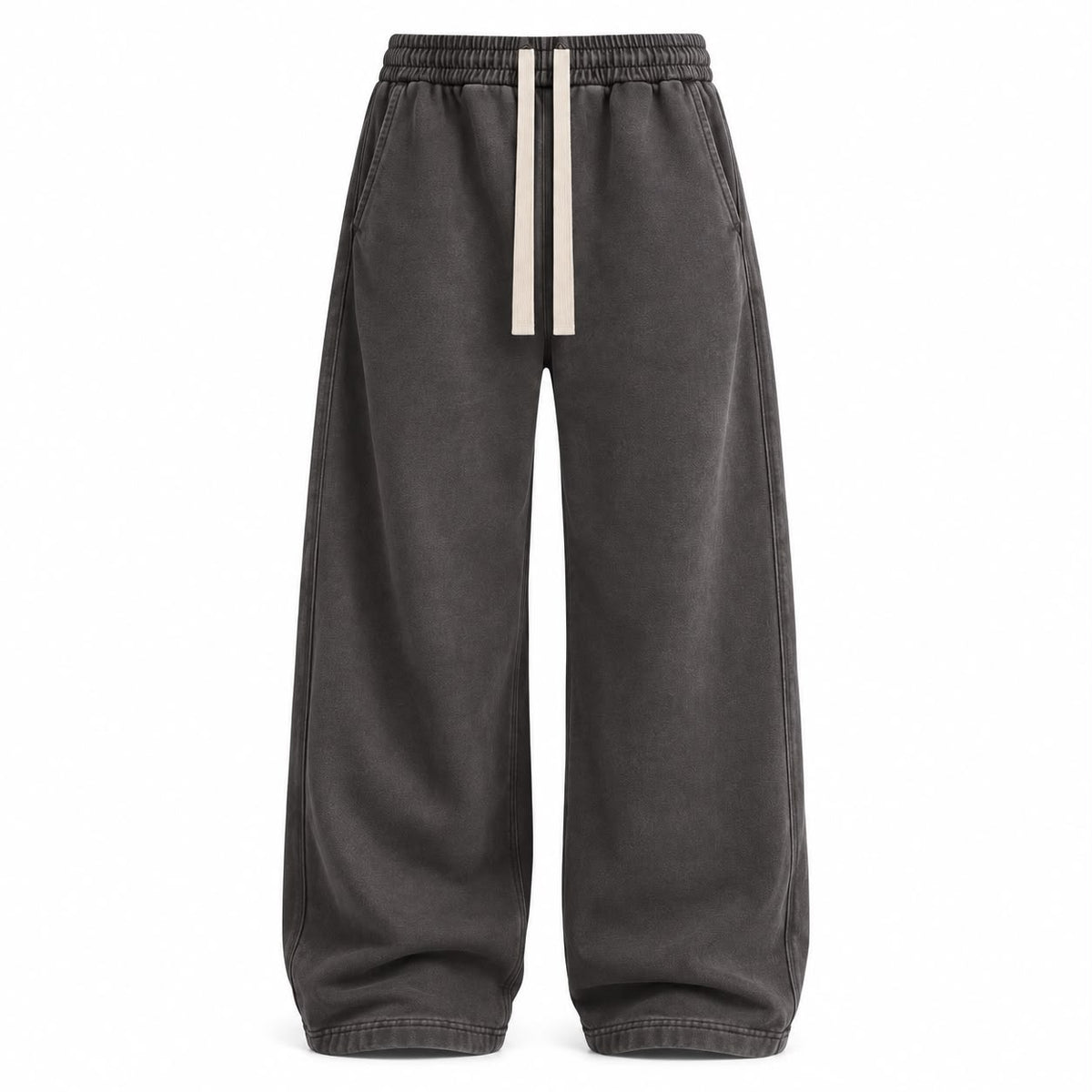 Wide Leg Washed Gray Pant