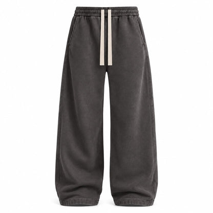 Wide Leg Washed Gray Pant