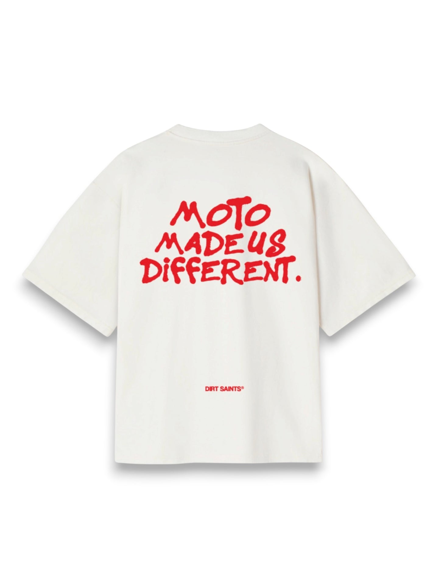 Moto made us different Ovesided White Tshirt