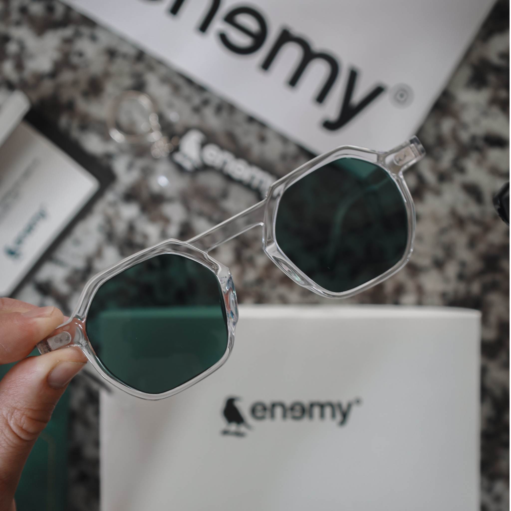 Fotter Clear Green Sunglasses