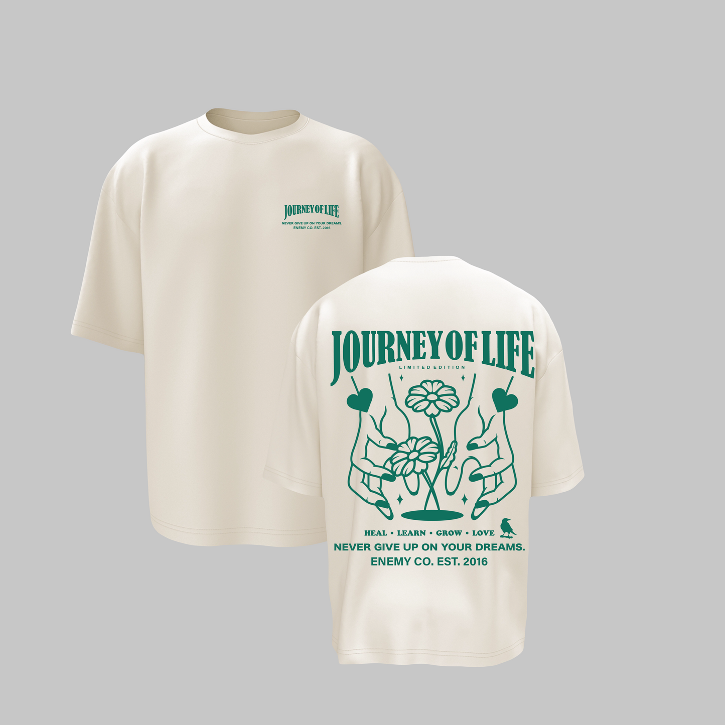 Journey of Life Beige T-shirt