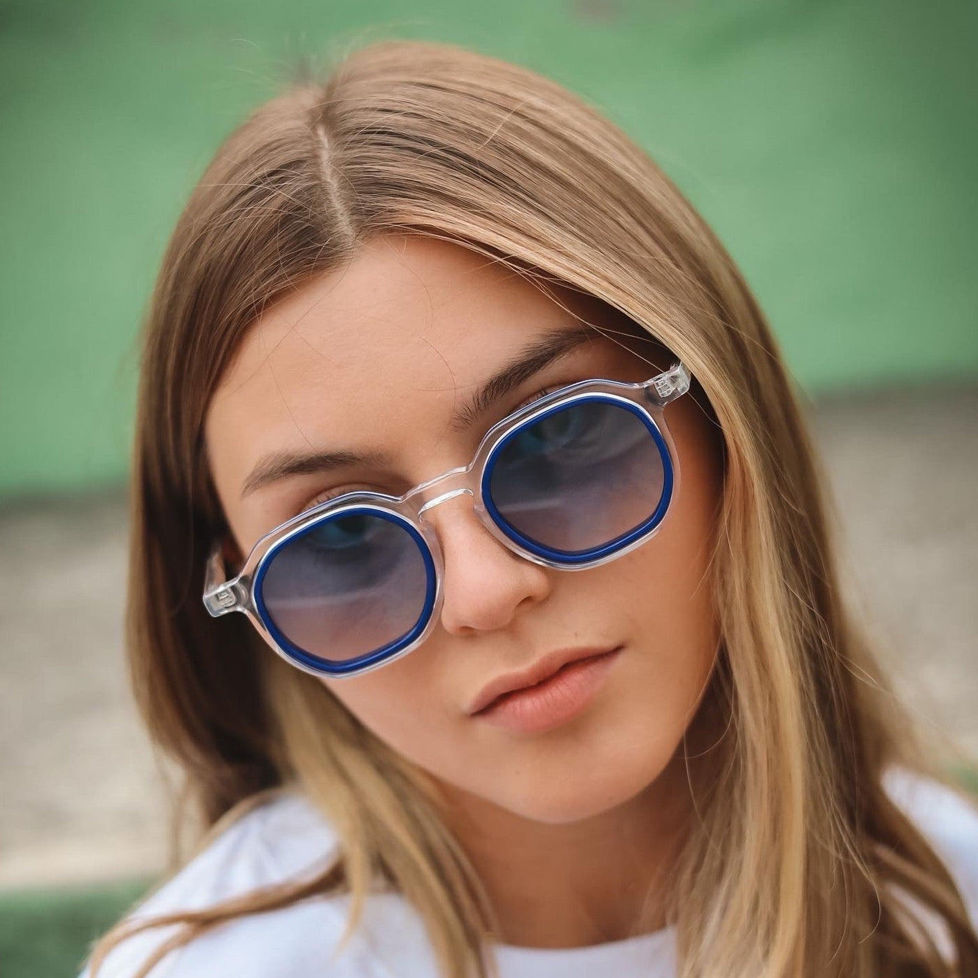 Lagoon Clear Blue Sunglasses