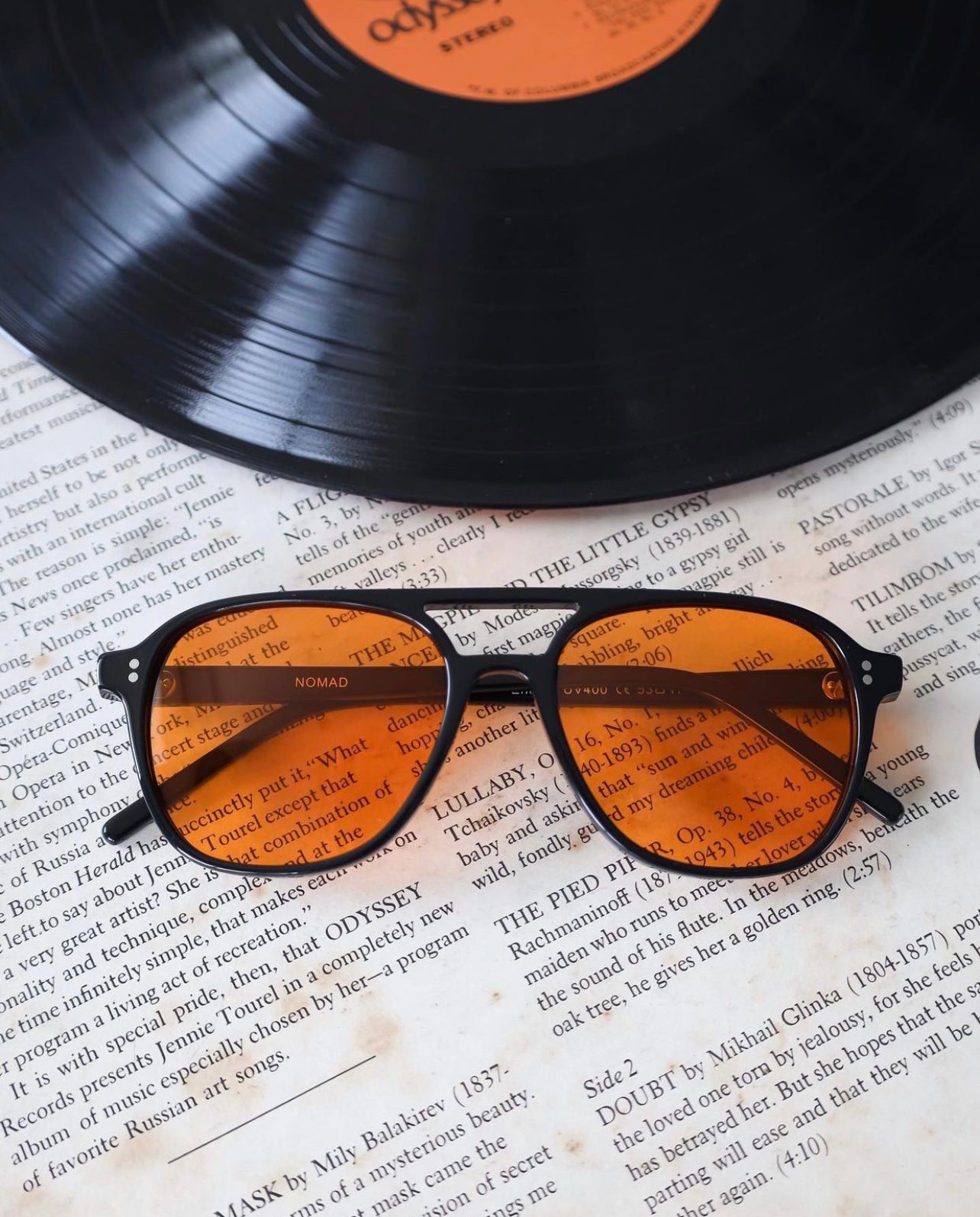 Nomad Black Orange Sunglasses